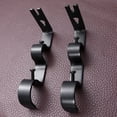thumbnail image 5 of 2 Pcs Tringle à Rideau Support de Rideau Tringle à Draperie Accessoires de Rideau pour Décoration de Rideau (Noir), 5 of 5