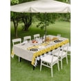 thumbnail image 3 of Outdoor Tablecloth with Umbrella Hole and Zipper, Yellow Truck Rectangle Table Cloth 54x80 Inch Waterproof Tablecloth, Spring Bees Honey Daisy Black Buffalo Plaid Picnic Table Cover for Patio Camping, 3 of 7