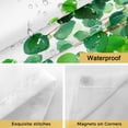 thumbnail image 4 of Spring Plant Fantasy No Hooks Shower Curtain with Snap-in Liner Watercolor Gradient Green Eucalyptus Leaf Shower Curtains for Bathroom, Waterproof, Easy Install, Washable 36"x72", 4 of 9