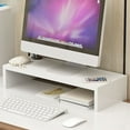 thumbnail image 1 of Computer Monitor Stand Riser Ergonomic Computer Monitor Riser Stand Extra Storage Space Desktop Notebook Elevated Base, 1 of 5