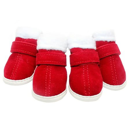 Christmas Dog Boots, Legendog Dog Shoes Anti-slip Soft Cotton Snow Boots Winter Warm Boots for