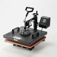 8 in1 T Shirt Heat Press Machine for Mug Hat Plate Cap Mouse Pad w/ Silicone Pad