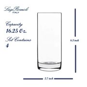 Luigi Bormioli Set of 4 Classico Tall Beverage Glasses, One Size
