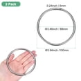 thumbnail image 3 of Uxcell 2 Pack Anillos para atrapasueños 4" Anillos de acero inoxidable para DIY Plateado 0.24", 3 of 6