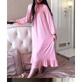 thumbnail image 2 of Crescentt Pyjama en Modal de Luxe, Respirant et Confortable, Ensemble de Pyjama Ultra Doux pour Femmes, Ensemble de Pyjama Classique en Modal à Manches Longues - Rose, Moyen, 2 of 4