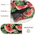 thumbnail image 6 of 2x3 Ft Entryway Area Rug, Watermelon Kitchen Rug Runner Washable Floor Mat, Summer Fruit Green Tropical Palm Leaf Flower Non Slip Indoor Door Mat Throw Carpet for Bathroom Living Room Bedroom, 6 of 8