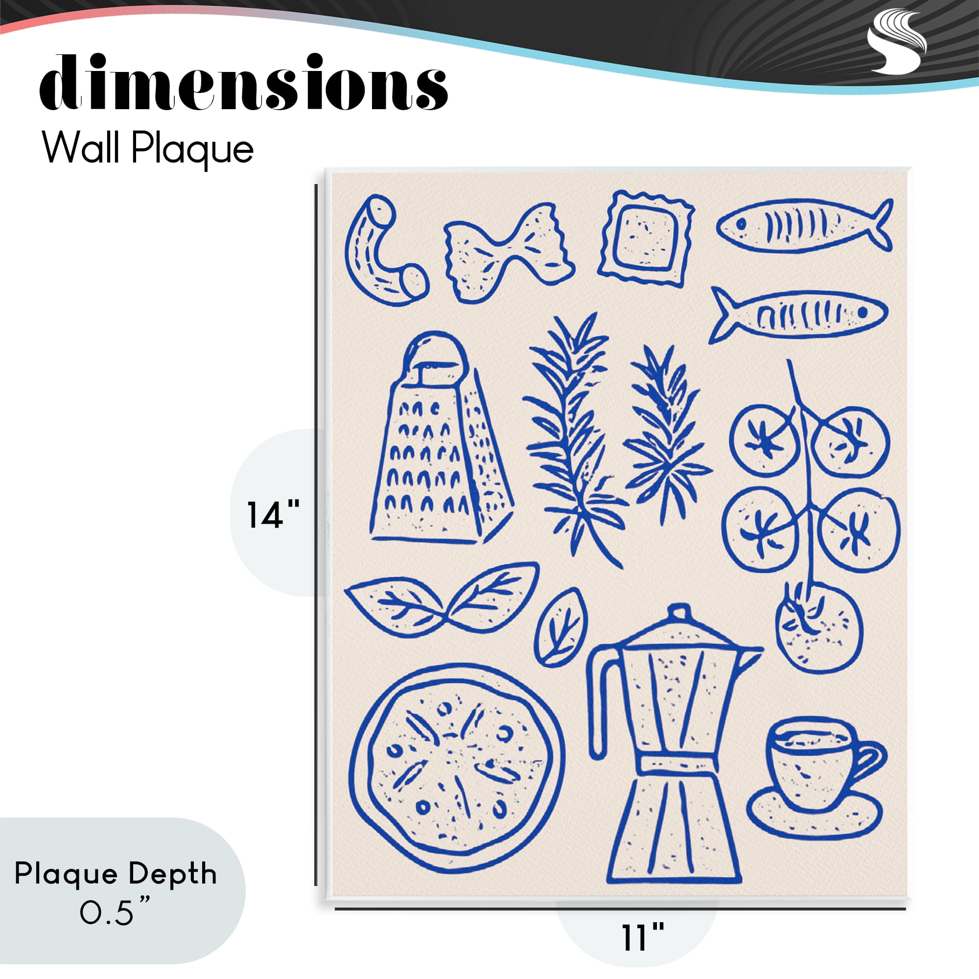 Stupell Industries Pasta & Espresso Simplicity Wall Plaque Art, design by Camila Juncos