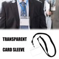 thumbnail image 2 of ID Badge Holder with Lanyards,Clear Plastic Name Tags Badge ID Card Holders,Double-Sided Transparent Work Card Holder,Vertical ID Badge Holder for Offices, Staff, Students, Employees, 2 of 6