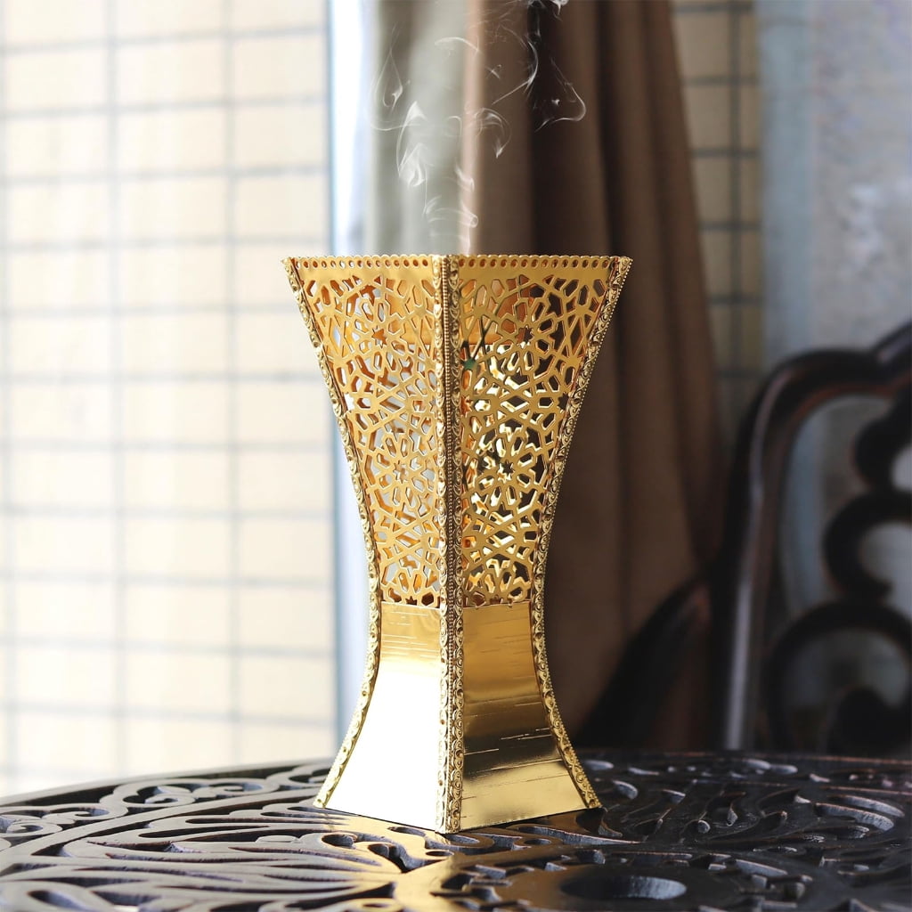 Metal Hollowout Burners Arabic Styles Incenses Holder for Meditations Space Islamics Festivals Decoration