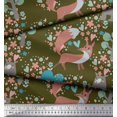 thumbnail image 3 of Soimoi Cotton Cambric Fabric Tree,Fox & Bear Kids Printed Craft Fabric by The Yard 42 Inch Wide, 3 of 3