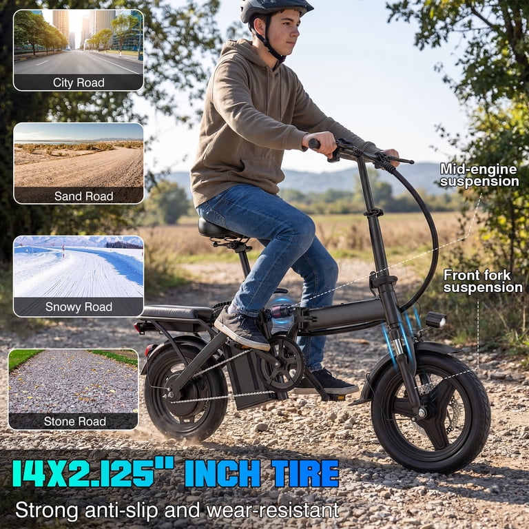 lightweight folding electric bicycle MOD City 3 Bike - Foldable Ebike Adventure Charcoal Black - HSA/FSA Eligible - Best Ebike for the Money speed gears Ridstar H20Pro Lightweight Folding Electric