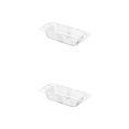 thumbnail image 2 of Yuarrent Rejilla de drenaje resistente y duradera con asas de fácil acceso Lavabo de verduras Cesta de plástico blanco hialino blanco hialino 2piezas, 2 of 6