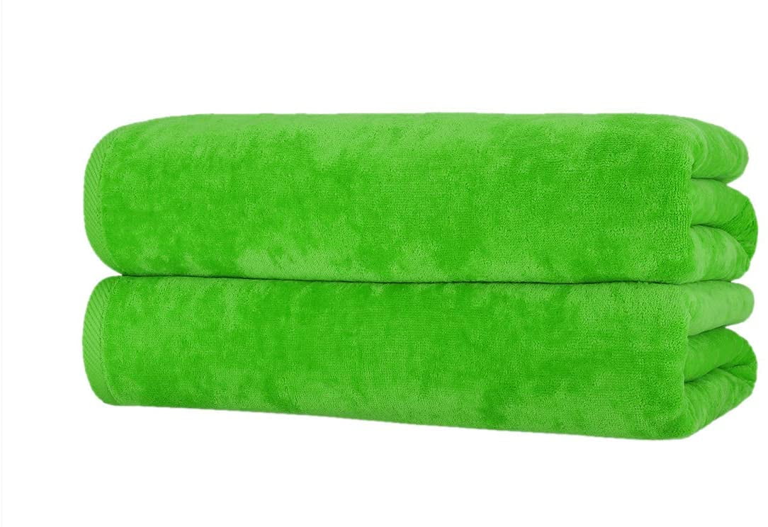 Bright green online towels