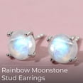 thumbnail image 4 of Moonstone Earrings for Women 925 Sterling Silver Platinum Plated Birthstone Moonstone Jewelry Cute Birthday Christmas Gifts for Women, 4 of 7