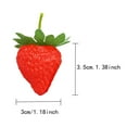 thumbnail image 3 of 1 Pc Artificial Red Strawberries Fake Simulation Realistic Strawberry Artificial Fruits Decoration Photography Prop for Home Kitchen Party Ornament, 1.38x1.18 Inch, Red, 3 of 9