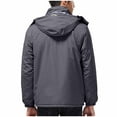 thumbnail image 4 of JXMVOJ Men's Winter Ski Snow Jacket Mountain Waterproof Windproof Rain Jacket Warm Outdoor Sports Jacket Hooded Jacket With Fleece Cotton Jacket Skiing Suit Long Sleeved Hooded Casual Jacket, 4 of 7