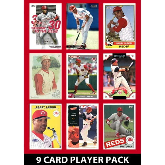 Barry Larkin Cincinnati Reds 9 Card Legend Pack Topps Bowman 2023 2024 1990s
