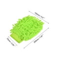 thumbnail image 2 of Uxcell Reusable Scratch-Free Cleaning Gloves Microfiber Chenille Mitts, Green 3 Pack, 2 of 5