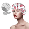 thumbnail image 2 of KLL Watermelon Pattern Shower Cap & Bath Cap for Women,Reversible Oversized Waterproof Shower Caps for all Hair Lengths,Elastic Reusable Bathing Hair Cap, 2 of 6