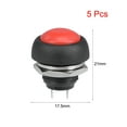 thumbnail image 2 of 5Pcs,12mm Red Momentary Push Button Switch Round Flat Button SPST 1 NO 1 NC, 2 of 3