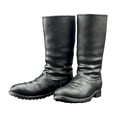 thumbnail image 3 of Figura a escala 1/6 Zapatos Botas Botas de moda Botas altas negras Zapatos en miniatura Masculino, 3 of 9
