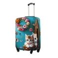 thumbnail image 2 of Salouo Whimsical Cats and Flowers Scene Pattern Travel Dust-proof Suitcase Cover, Softside Suitcase Protector Luggage Cover Protector for 18-32inch ,Not Included Suitcase, 2 of 8