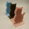 thumbnail image 3 of Masajeador facial autoaspirador para gatos, resistente al desgaste, de polietileno, con forma de gato, tabla para picazón con hierba gatera, paquete colorido rosa, 3 of 5