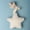 Beige, variant on Star Moon Pattern Sherpa Pacifier Chain, BPA Free Silicone Soother Holder