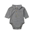 thumbnail image 1 of Gupgi Combinaison de Mode pour Bébé Garçon T-Shirt Style Bouton Poche Monochrome, 1 of 3