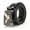 Black, variant on Genuine Leather Ratchet Belt with Automatic Buckle, Eagle Print Adjustable Slide Belt - Click Sliding Eagle Buckle