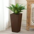thumbnail image 4 of LuxenHome Rustic Brown MgO 18.5in. H Tall Tapered Planter, 4 of 10