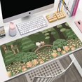 thumbnail image 3 of Alfombrilla de ratón grande para juegos de planta verde, alfombrilla de ratón para gamers tamaño XXL para mesa largo de oficina, escritorio Kawaii para chicas adolescentes y dormitorio, 3 of 5