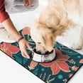 thumbnail image 2 of Botanical Jungle Leaves Pet Food Mat - Absorbent and Durable, Rubberized Bottom for Stability, Easy to Clean, 2 of 3