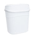 thumbnail image 3 of Bath Bliss 2.5 gal Sailor Knot Plastic Swing Top Bathroom Trash Can, White, 3 of 6