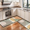 thumbnail image 3 of Kitchen Rugs Sets Of 2,Orange Boho Geometric and Plant Pattern Anti Fatigue Kitchen Mat Rugs Non Slip Washable,Decorative Kitchen Floor Mats for Kitchen,Sink,Laundry,17"x47"+17"x47", 3 of 5