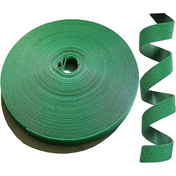 100 Feet Green Garden Tape Plant Ties for Climbing Plant Garden Ties Plant Tape,1/2'' Wide Reusable Garden Tape Plant Support for Climbing Plants,Flowers,Vine,Tomato Ties Adjustable.
