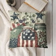 thumbnail image 3 of YINGXI American Stars Eucalyptus Lamb Ear Wreath Throw Pillow Covers, Cushion Case for Sofa Couch 24x24in, 3 of 5