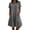 *Dark Gray, variant on VBVC Women's Collared Button Down Tunic Dress, Slim Short Sleeve Dresses For Women, Ladies' Casual Summer Shift Dress with Pockets,Black,S-2XL