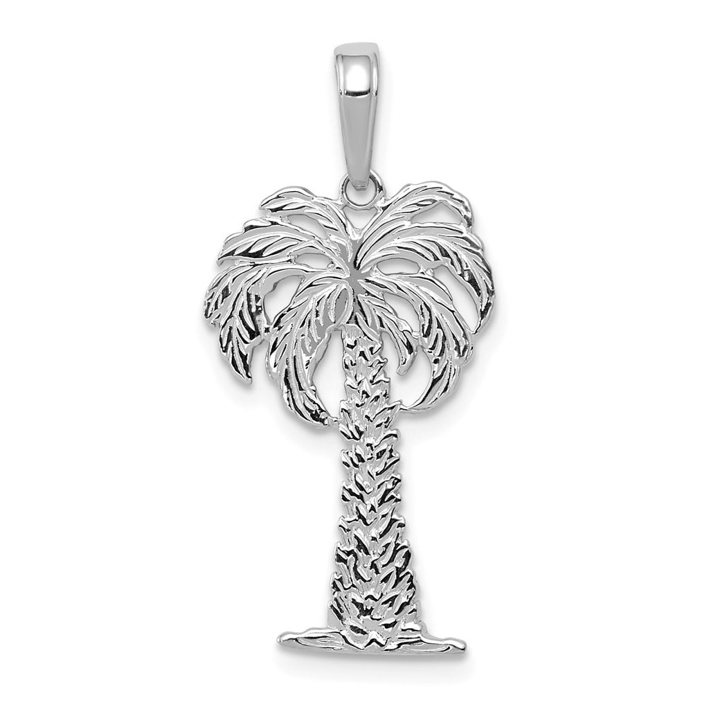 Jewelry 14k White Gold Palm Tree Pendant Necklace Jewelry Gifts