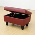 thumbnail image 4 of JESTOP Leather Storage Ottoman, Ottoman with Storage, Rectangle 28.5" Foot Rest Ottomans Stool for Living Room Bedroom, 4 of 7