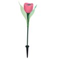 thumbnail image 3 of Luces LED solares para jardín con forma de tulipán, impermeables, de color rosa, para decoración de exteriores, paquete de 4, 3 of 8