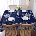thumbnail image 5 of Christmas Snowflakes And Pine Leaves Table Cloth Waterproof Dining Tablecloth Kitchen Decorative Party Table Cover, 5 of 6