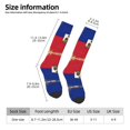 thumbnail image 3 of Women's Knee High Socks Haitian Flag Pattern Thermal Soft Knee Long Socks, 3 of 7