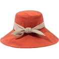 thumbnail image 2 of CoCopeaunts Large Bucket Hat Wide Brim Bow Ladies Bucket Hats for Women Beach Chin Strap Casual Fisherman Hat Daily All-Match, 2 of 8