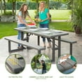 thumbnail image 5 of Lifetime 6-Foot Craftsman Outdoor Polyethylene Folding Picnic Table, 5 of 30