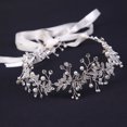 thumbnail image 1 of Tiara Tocado Novias Diadema De Cristal Hoja, Hecho A Mano, 1 of 5