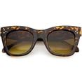 thumbnail image 1 of Women's Chunky Cat Eye Sunglasses Neutral Colored Square Lens 48mm (Tortoise / Amber), 1 of 4