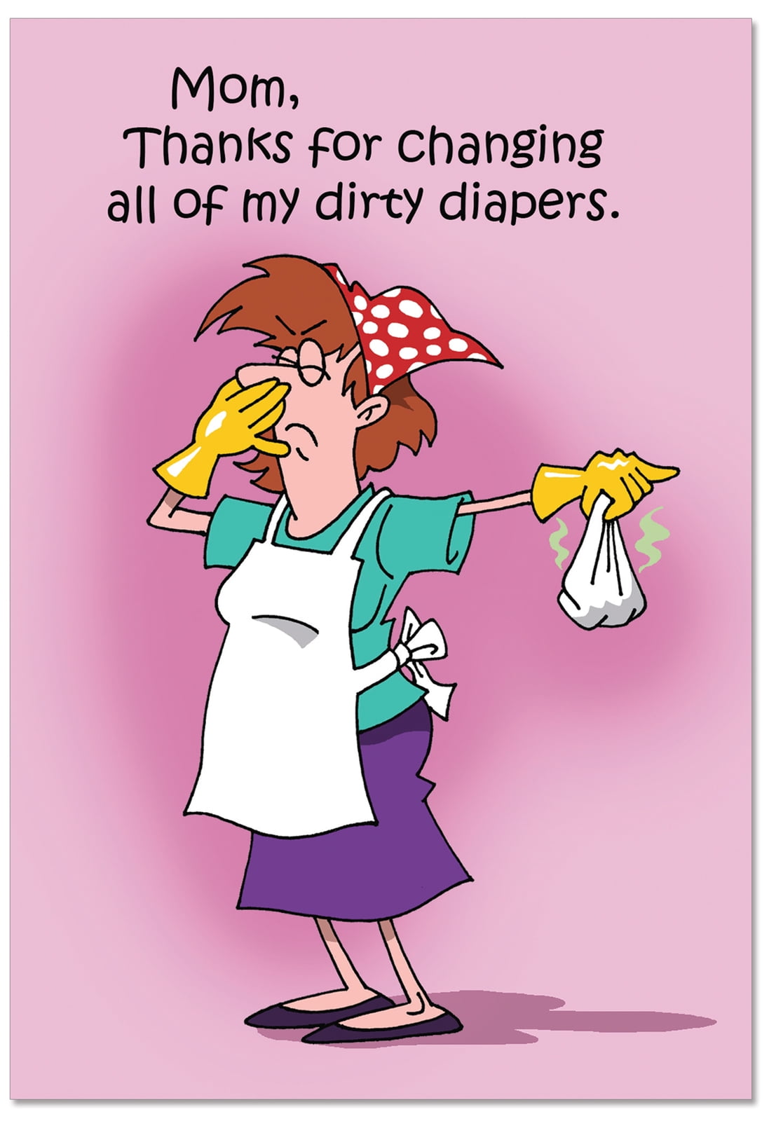 NobleWorks C1599BDG Humorous Birthday Card 'Dirty Diapers Birthday
