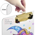 thumbnail image 3 of FMSHPON Cute UnicornCrescent Clipboard Hardboard Wood Nursing Clip Board and Pull for Standard A4 Letter 13x9 inches, 3 of 7