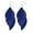 Blue, variant on Eosunjian 1 Pair Piercing Exquisite Charming Drop Earrings Multi Layer Leaves Dangle Hook Earrings Fashion Jewelry Blue